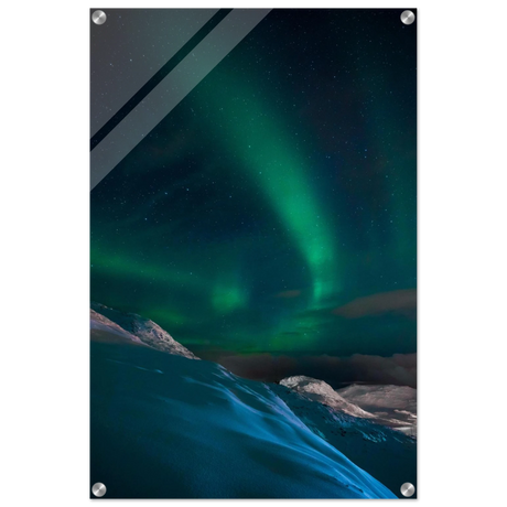 celestial veil dancing lights over arctic silence fine art photography northern lights wall art print60x90 cm / 24x36″Fine Art Poster