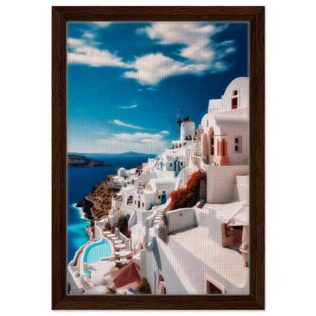 santorini serenity dreamy greek island wall art print50x75 cm / 20x30″Framed Canvas