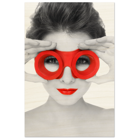 through crimson eyes monochrome glamour pop wall art print50x75 cm / 20x30″Acrylic Print