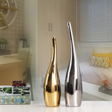 Nordic Gold Plating Ceramic Vases - Home Decor