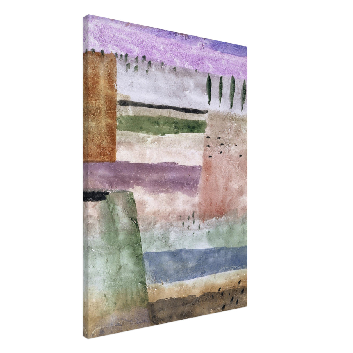 landscape with poplars by paul klee
