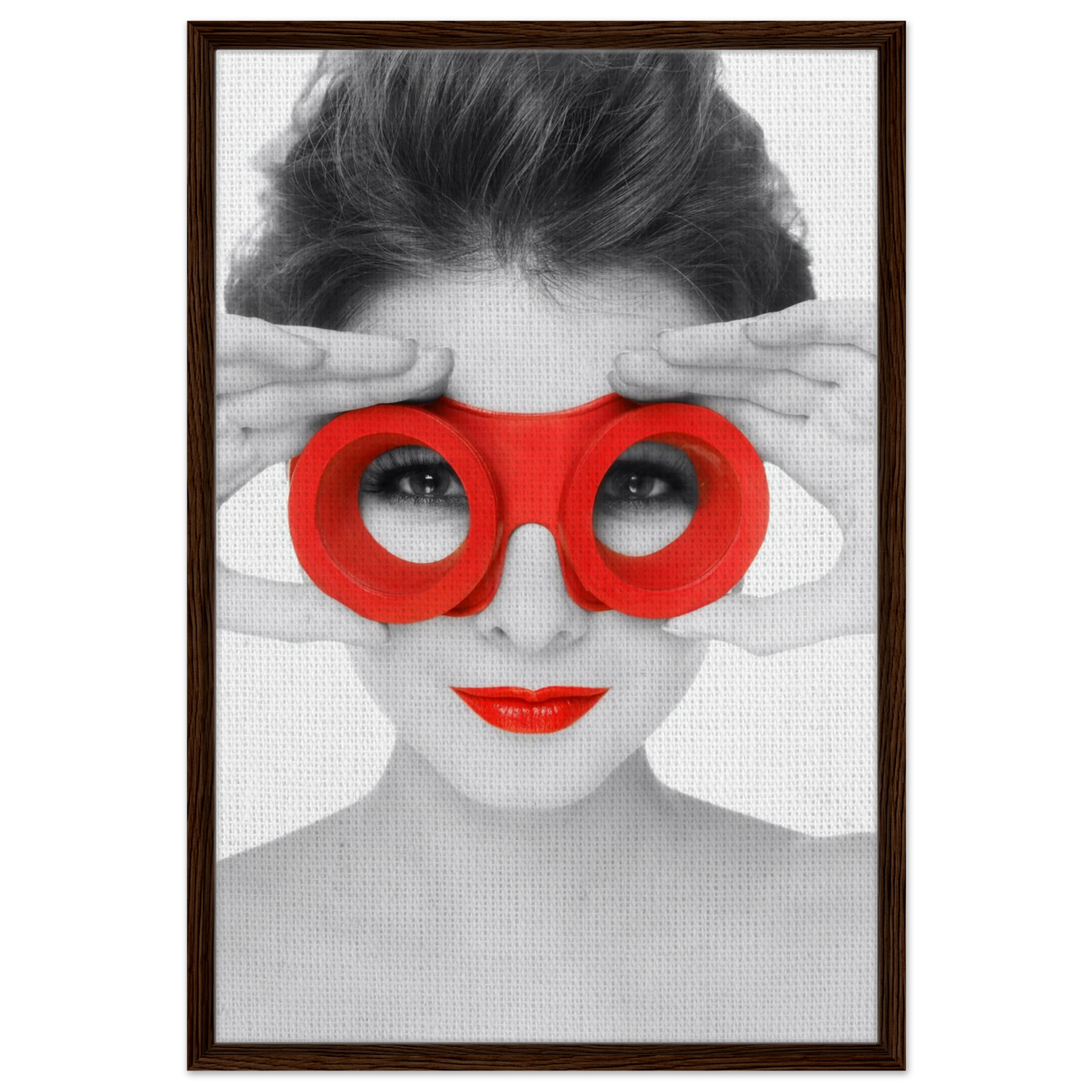 through crimson eyes monochrome glamour pop wall art print40x60 cm / 16x24″Fine Art Poster
