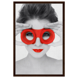 through crimson eyes monochrome glamour pop wall art print40x60 cm / 16x24″Fine Art Poster