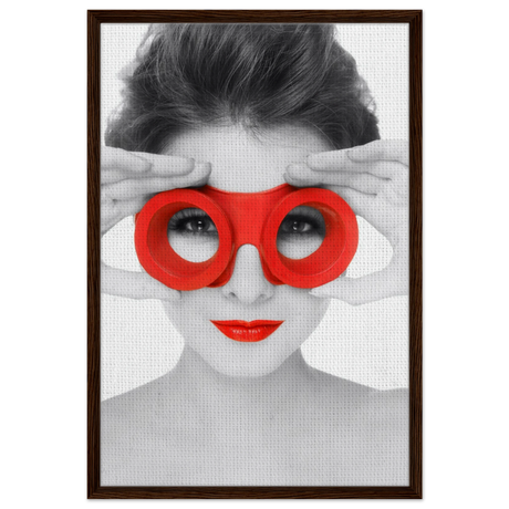 through crimson eyes monochrome glamour pop wall art print40x60 cm / 16x24″Fine Art Poster