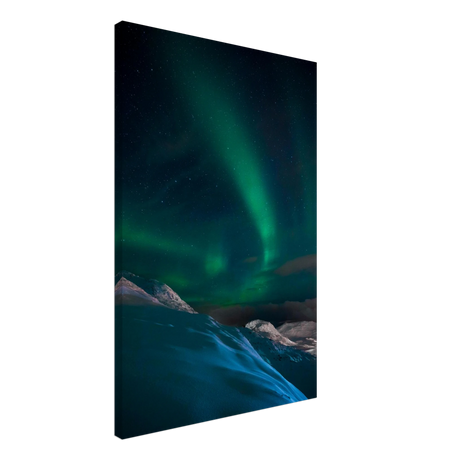 celestial veil dancing lights over arctic silence fine art photography northern lights wall art print60x90 cm / 24x36″Canvas