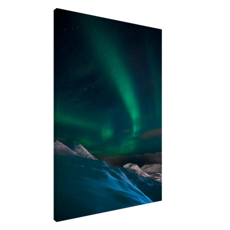 celestial veil dancing lights over arctic silence fine art photography northern lights wall art print30x45 cm / 12x18″Framed Canvas