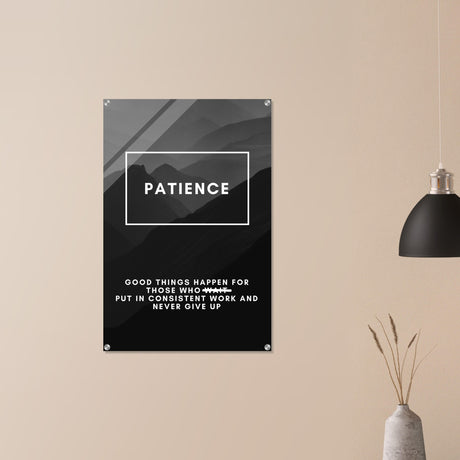  motivational wall art patience