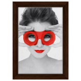 through crimson eyes monochrome glamour pop wall art print30x45 cm / 12x18″Canvas