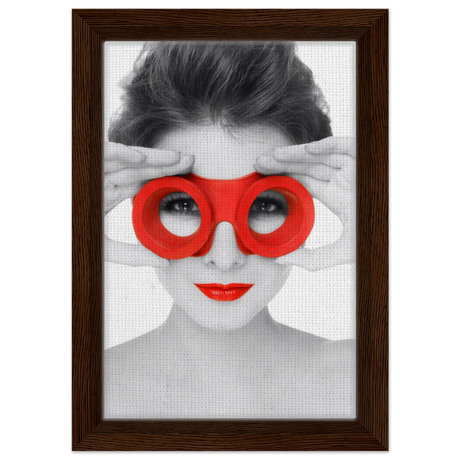 through crimson eyes monochrome glamour pop wall art print30x45 cm / 12x18″Canvas