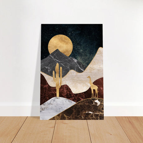 golden horizon safari abstract wilderness in luxe texture wall art print50x75 cm / 20x30″Aluminum Print