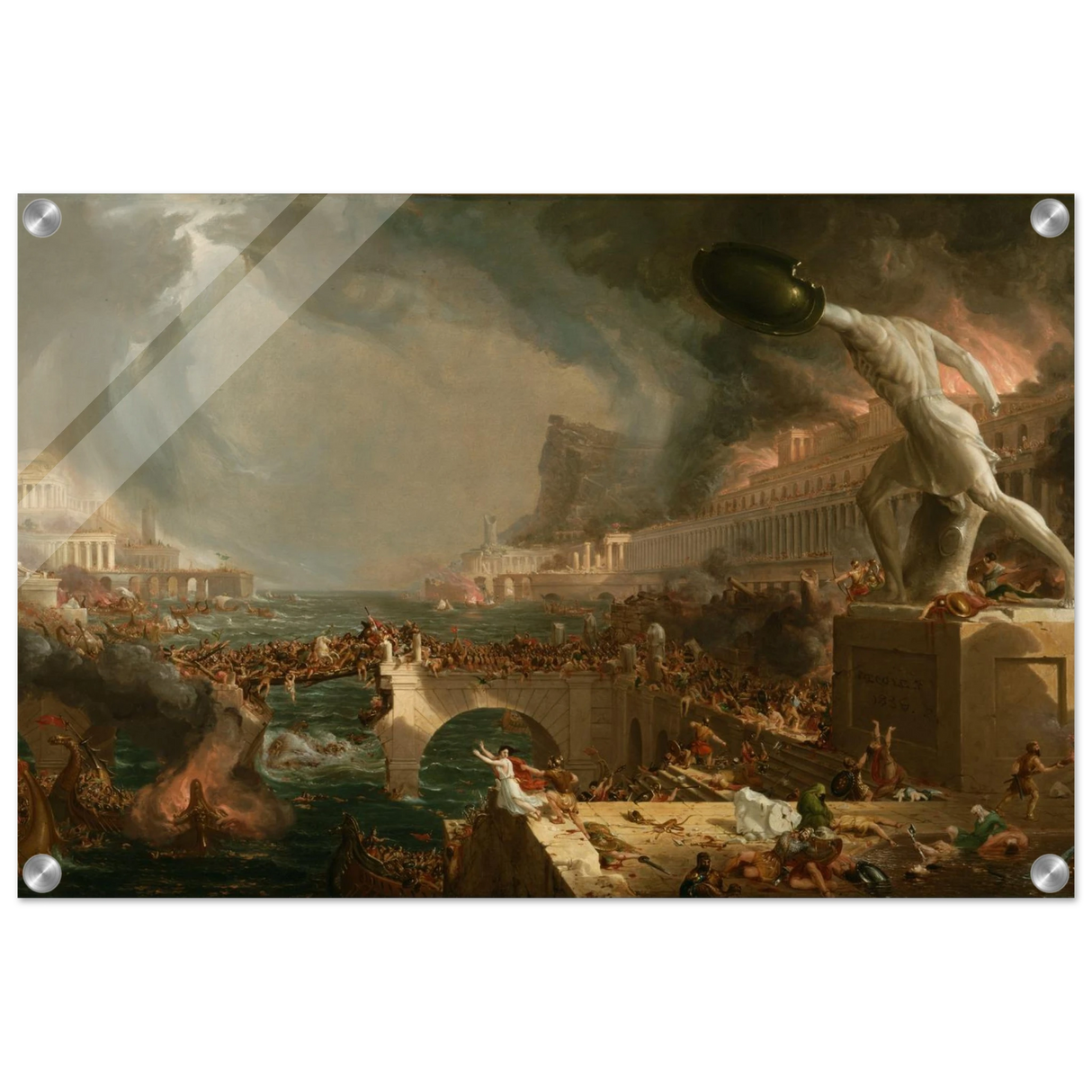 the course of empire destruction by thomas cole classic historical art print70x100 cm / 28x40″Acrylic Print