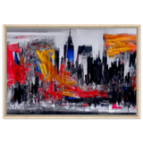 Urban Inferno â€“ Abstract Cityscape Wall Art PrintFramed Canvas60x90 cm / 24x36â€³