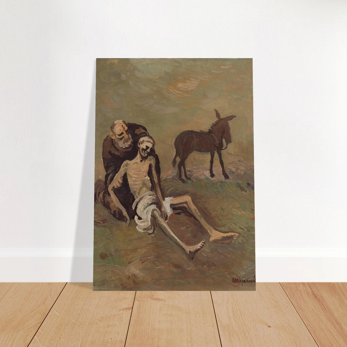 The Good Samaritan by CypriÃ¡n MajernÃ­k â€“ Expressionist Biblical Wall Art PrintFine Art Poster70x100 cm / 28x40â€³
