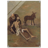 The Good Samaritan by CypriÃ¡n MajernÃ­k â€“ Expressionist Biblical Wall Art PrintFramed Canvas20x30 cm / 8x12â€³