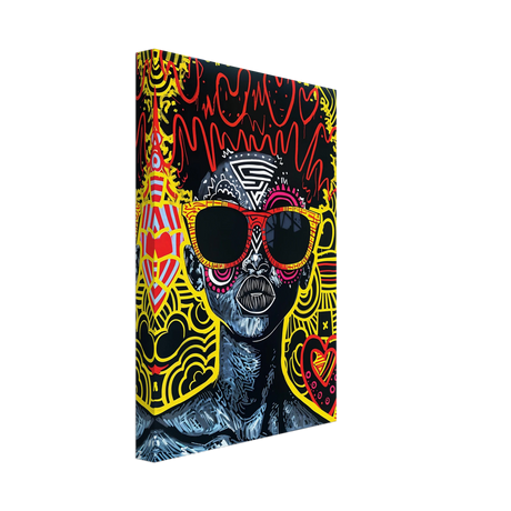 electric royalty afro futurist pop expression wall art print20x30 cm / 8x12″Aluminum Print