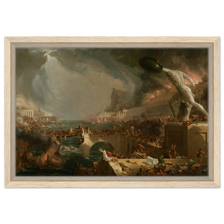 the course of empire destruction by thomas cole classic historical art print50x75 cm / 20x30″Canvas