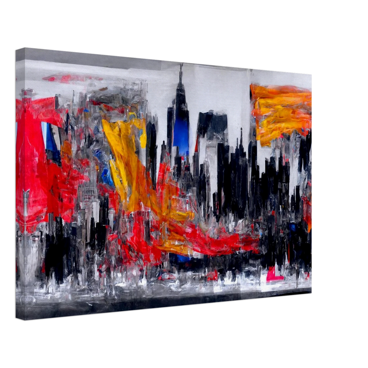 Urban Inferno â€“ Abstract Cityscape Wall Art PrintAcrylic Print30x45 cm / 12x18â€³