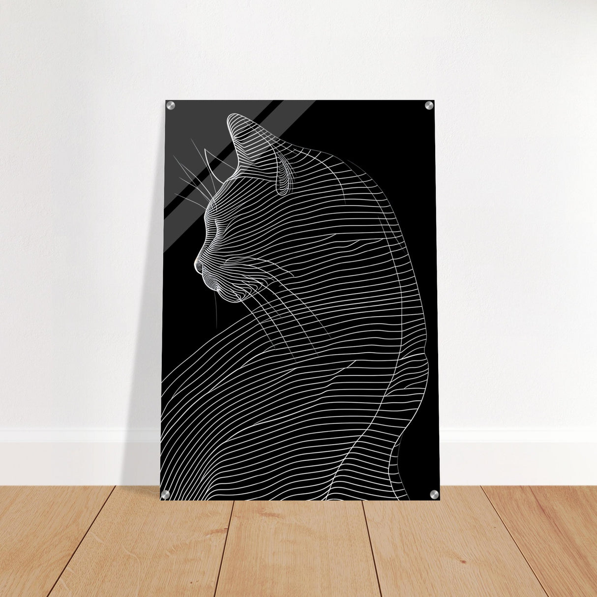  minimalist nature wall art cat animal prints