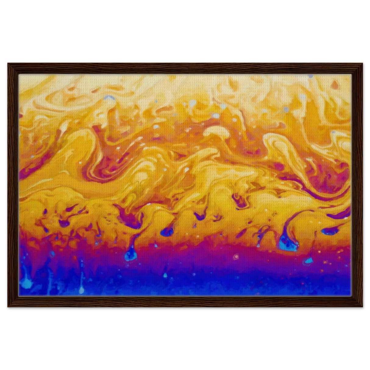 Lava Dreamscape â€“ Fluid Abstract Wall Art PrintFramed Canvas40x60 cm / 16x24â€³