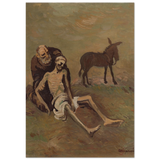 The Good Samaritan by CypriÃ¡n MajernÃ­k â€“ Expressionist Biblical Wall Art PrintFramed Canvas45x60 cm / 18x24â€³