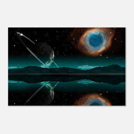 celestial reflections a portal beyond the stars wall art print30x45 cm / 12x18″Framed Canvas
