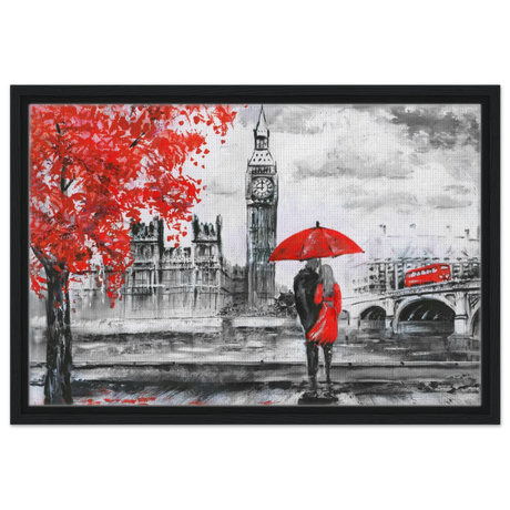 love in london rain romantic city escape wall art print20x30 cm / 8x12″Framed Canvas