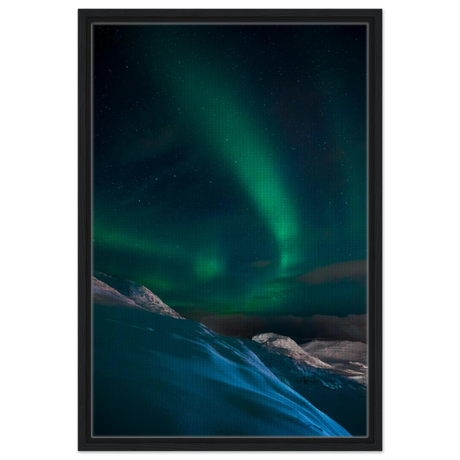 celestial veil dancing lights over arctic silence fine art photography northern lights wall art print20x30 cm / 8x12″Wood Prints