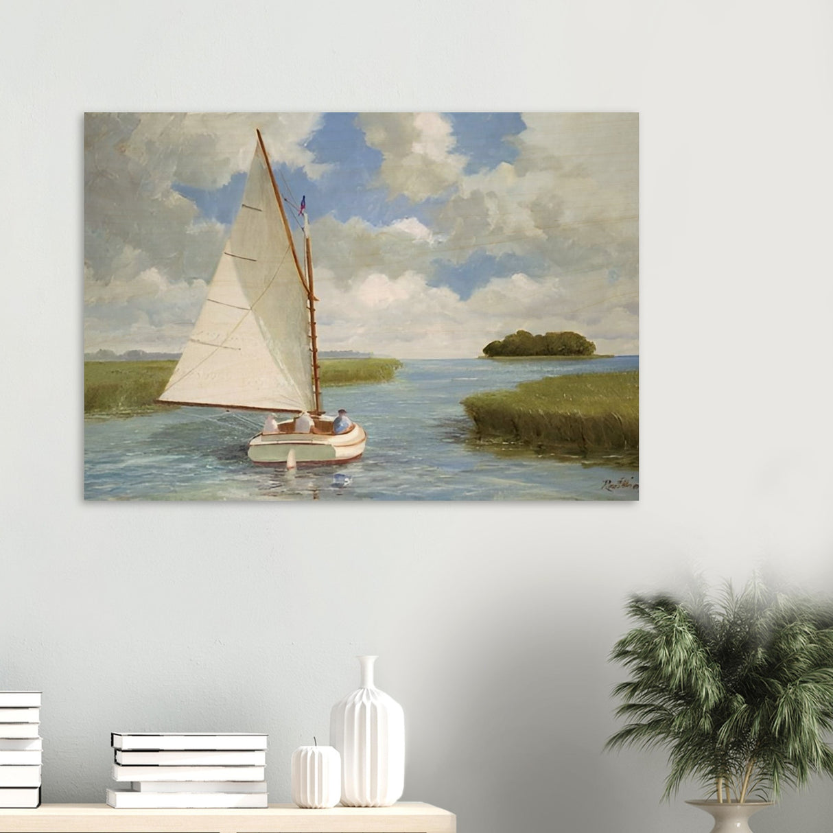 da vinci nature wall art boat