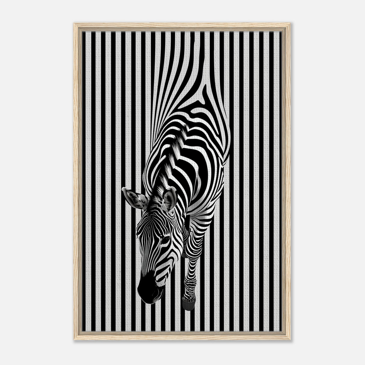  minimalist wall art wildlife zebra