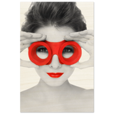 through crimson eyes monochrome glamour pop wall art print40x60 cm / 16x24″Framed Canvas