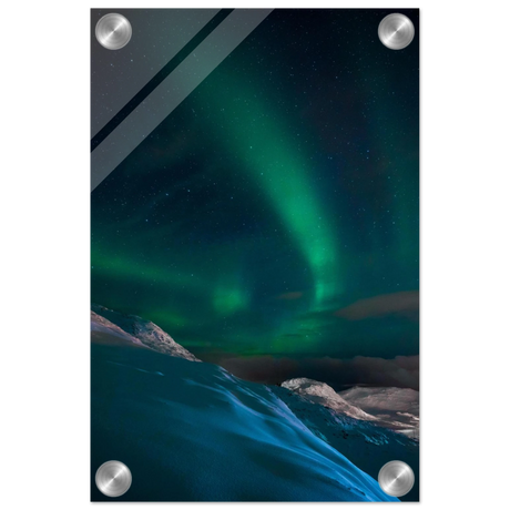 celestial veil dancing lights over arctic silence fine art photography northern lights wall art print50x75 cm / 20x30″Wood Prints
