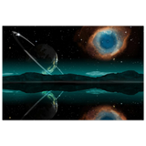 celestial reflections a portal beyond the stars wall art print30x45 cm / 12x18″Framed Canvas