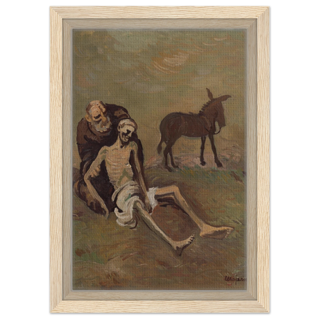 The Good Samaritan by CypriÃ¡n MajernÃ­k â€“ Expressionist Biblical Wall Art PrintFine Art Poster30x40 cm / 12x16â€³