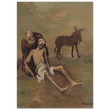 The Good Samaritan by CypriÃ¡n MajernÃ­k â€“ Expressionist Biblical Wall Art PrintFramed Canvas30x40 cm / 12x16â€³