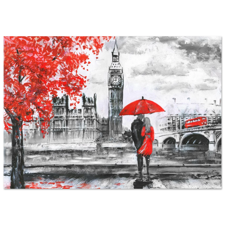 love in london rain romantic city escape wall art print20x30 cm / 8x12″Aluminum Print