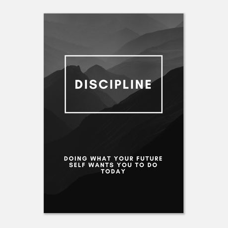 da vinci motivational wall art discipline