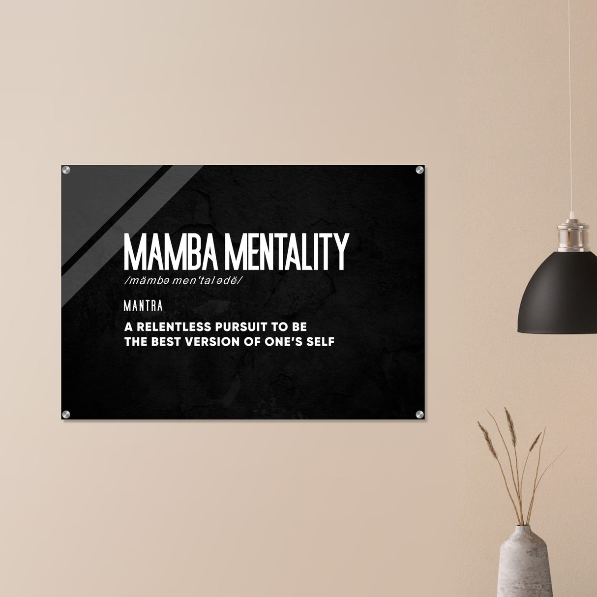  motivational wall art mamba mentality