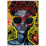 electric royalty afro futurist pop expression wall art print20x30 cm / 8x12″Brushed Aluminum Print