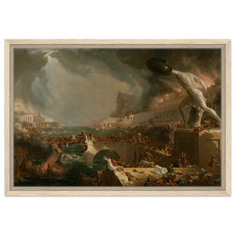 the course of empire destruction by thomas cole classic historical art print60x90 cm / 24x36″Framed Canvas