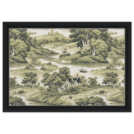 whispers of the countryside vintage scenic wall art print50x75 cm / 20x30″Framed Canvas