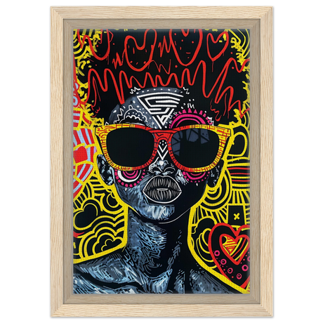 electric royalty afro futurist pop expression wall art print70x100 cm / 28x40″Acrylic Print