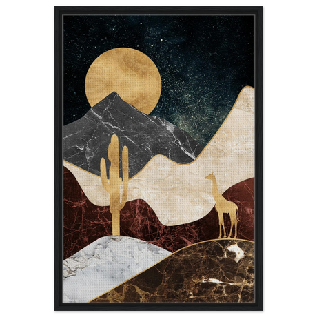 golden horizon safari abstract wilderness in luxe texture wall art print20x30 cm / 8x12″Wood Prints