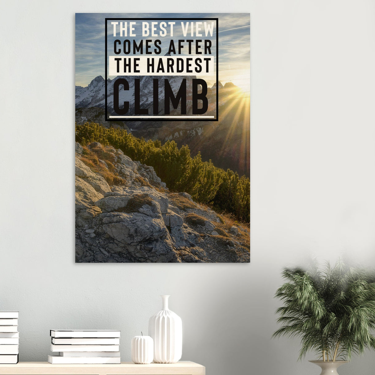da vinci motivational wall art climb