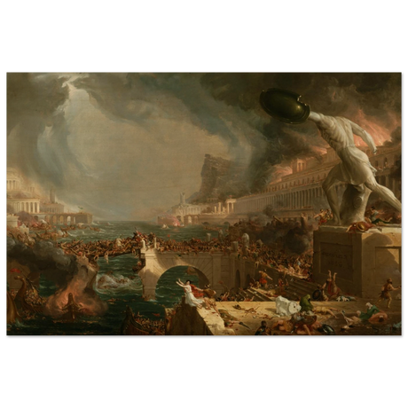 the course of empire destruction by thomas cole classic historical art print70x100 cm / 28x40″Fine Art Poster