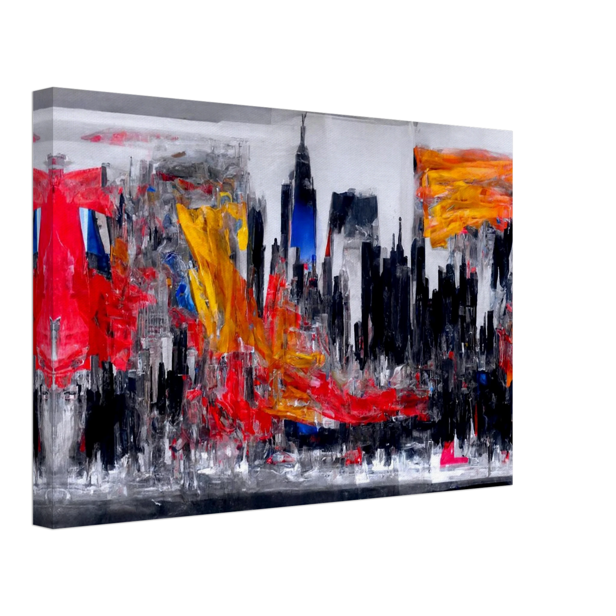Urban Inferno â€“ Abstract Cityscape Wall Art PrintBrushed Aluminum Print50x75 cm / 20x30â€³
