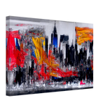 Urban Inferno â€“ Abstract Cityscape Wall Art PrintBrushed Aluminum Print50x75 cm / 20x30â€³