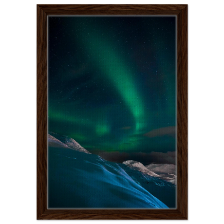 celestial veil dancing lights over arctic silence fine art photography northern lights wall art print60x90 cm / 24x36″Brushed Aluminum Print