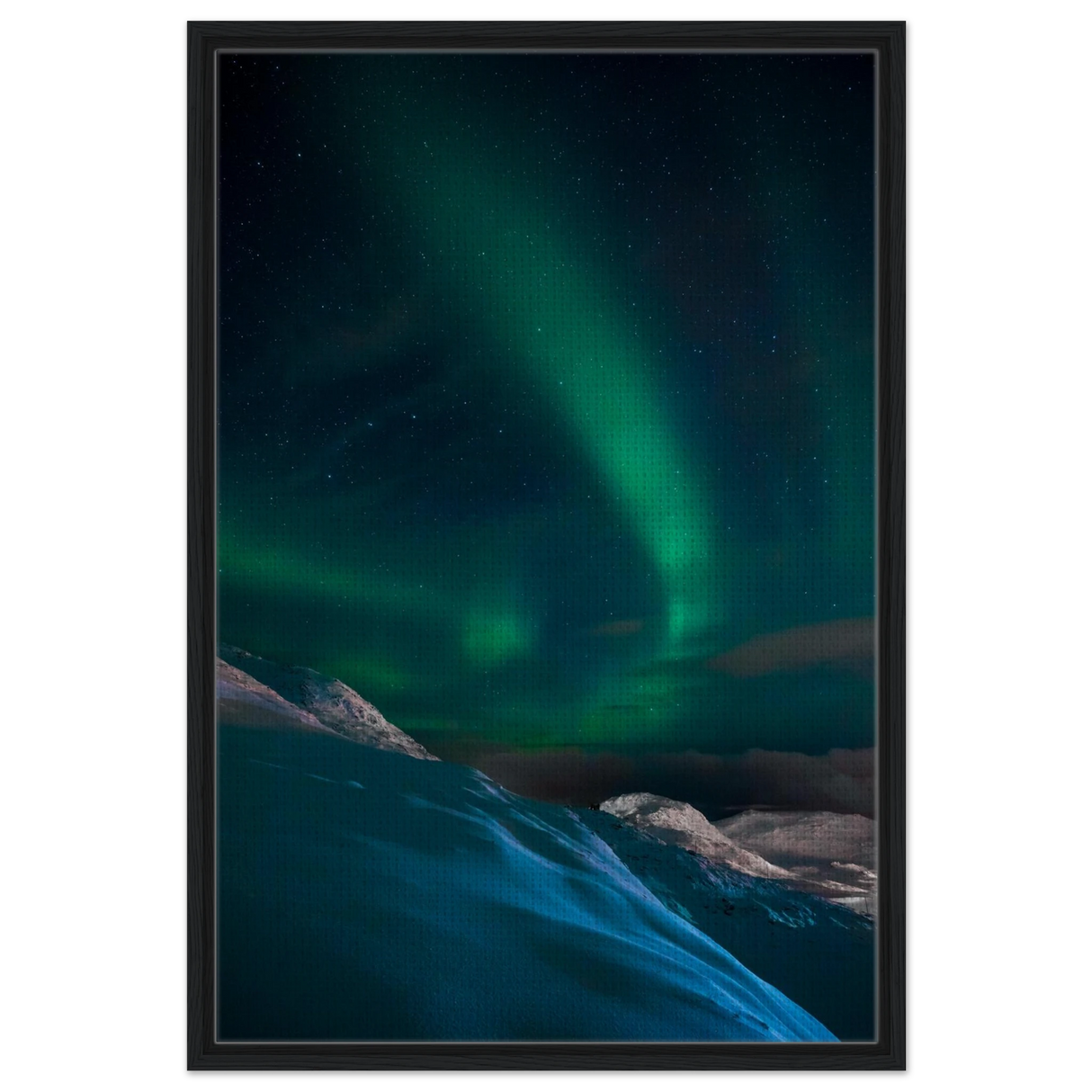 celestial veil dancing lights over arctic silence fine art photography northern lights wall art print70x100 cm / 28x40″Canvas
