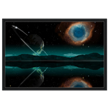 celestial reflections a portal beyond the stars wall art print30x45 cm / 12x18″Framed Canvas