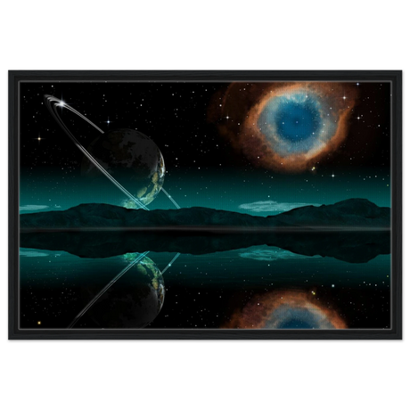 celestial reflections a portal beyond the stars wall art print30x45 cm / 12x18″Framed Canvas